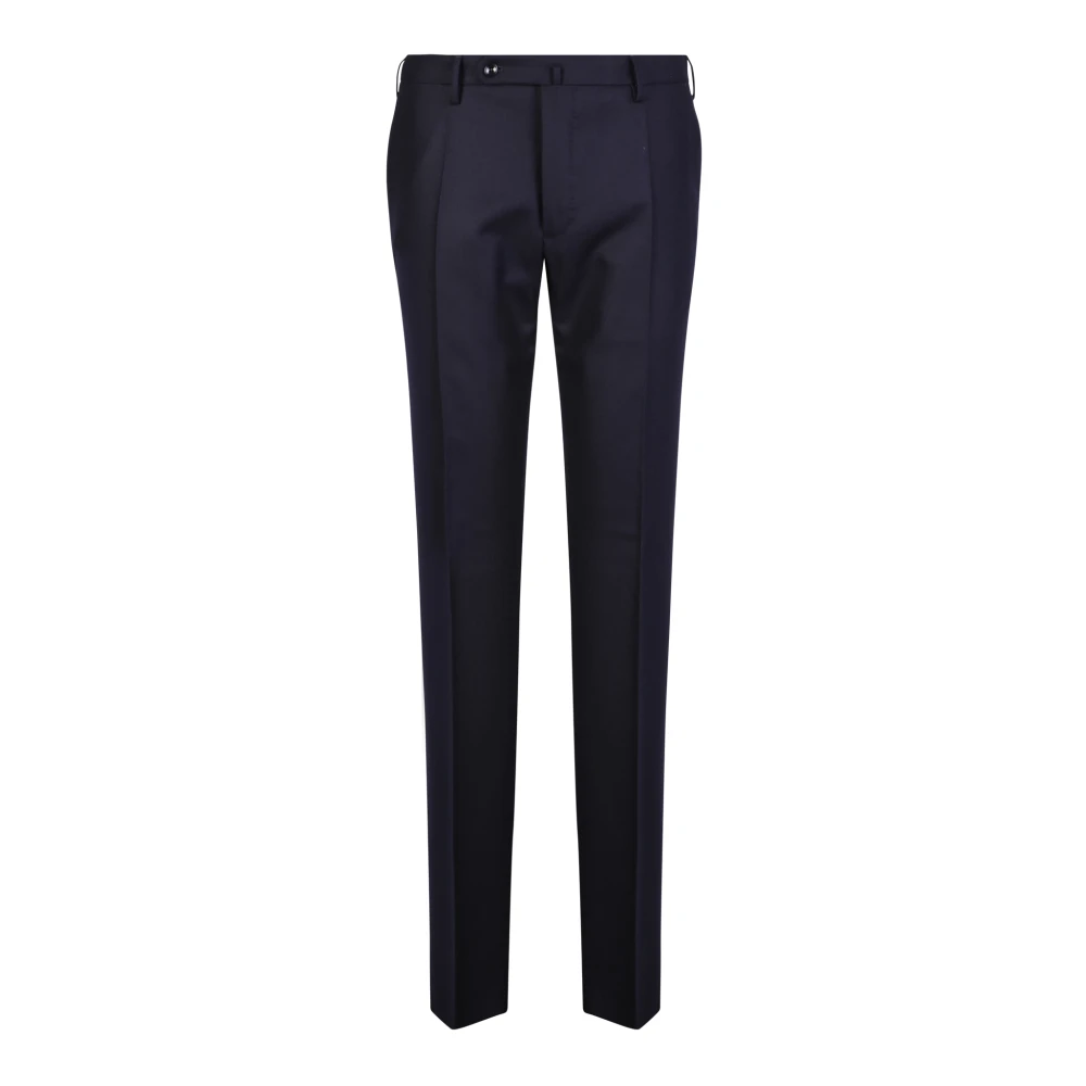 Incotex Men's Blue Trousers, Male,, Off-Centre Fastening Detail Medium