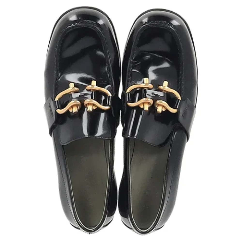 Bottega Veneta Vintage Pre-owned Leather flats Black Dames