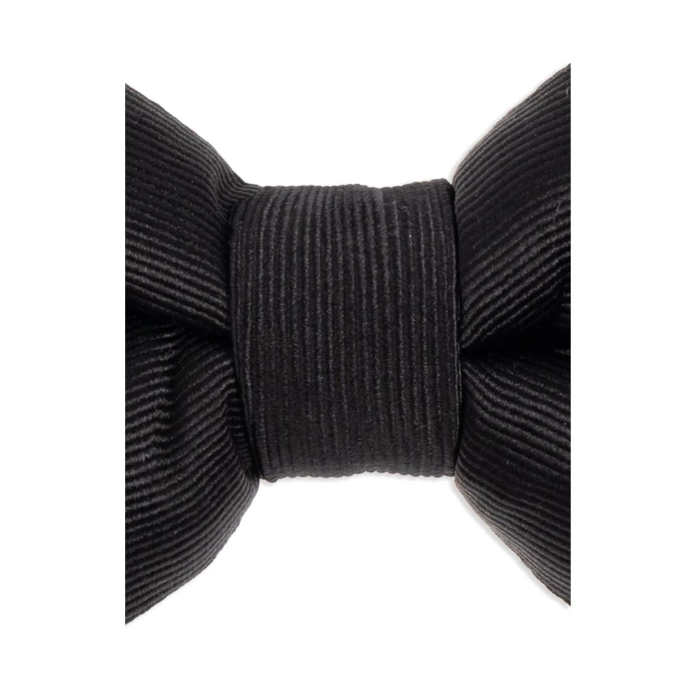 Tom Ford Zwarte Gestructureerde Strik Black Heren
