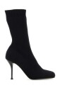 black-stretch-nylon-ankle-boots