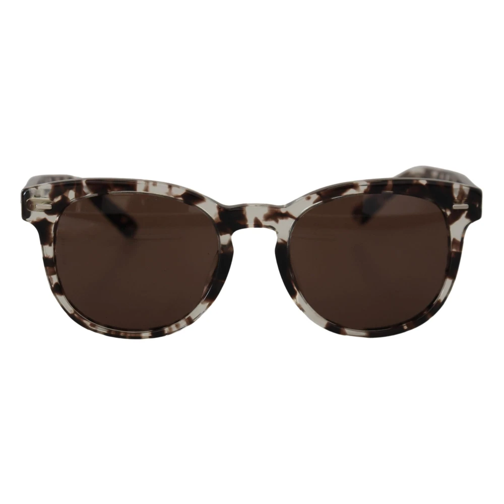 Dolce & Gabbana Brown Havana Frame Round Lens Women Dg4254F Sunglasses Brun Dam