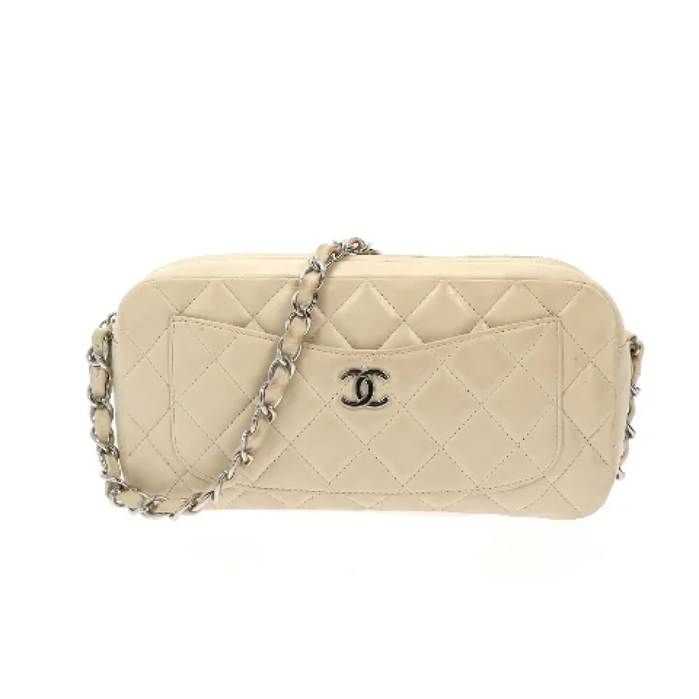 Chanel Vintage Pre-owned Laeder chanel-vskor Beige, Dam