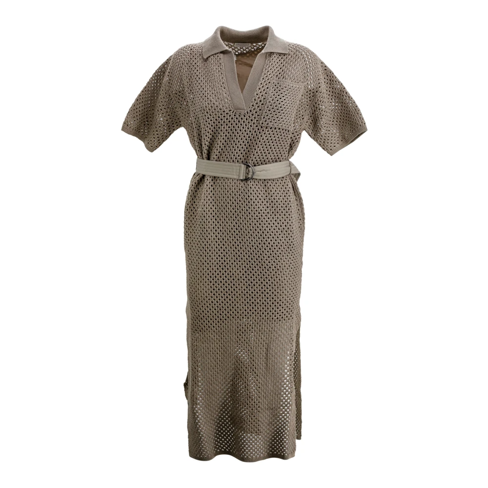 BRUNELLO CUCINELLI Knitted Dresses Brown Dames
