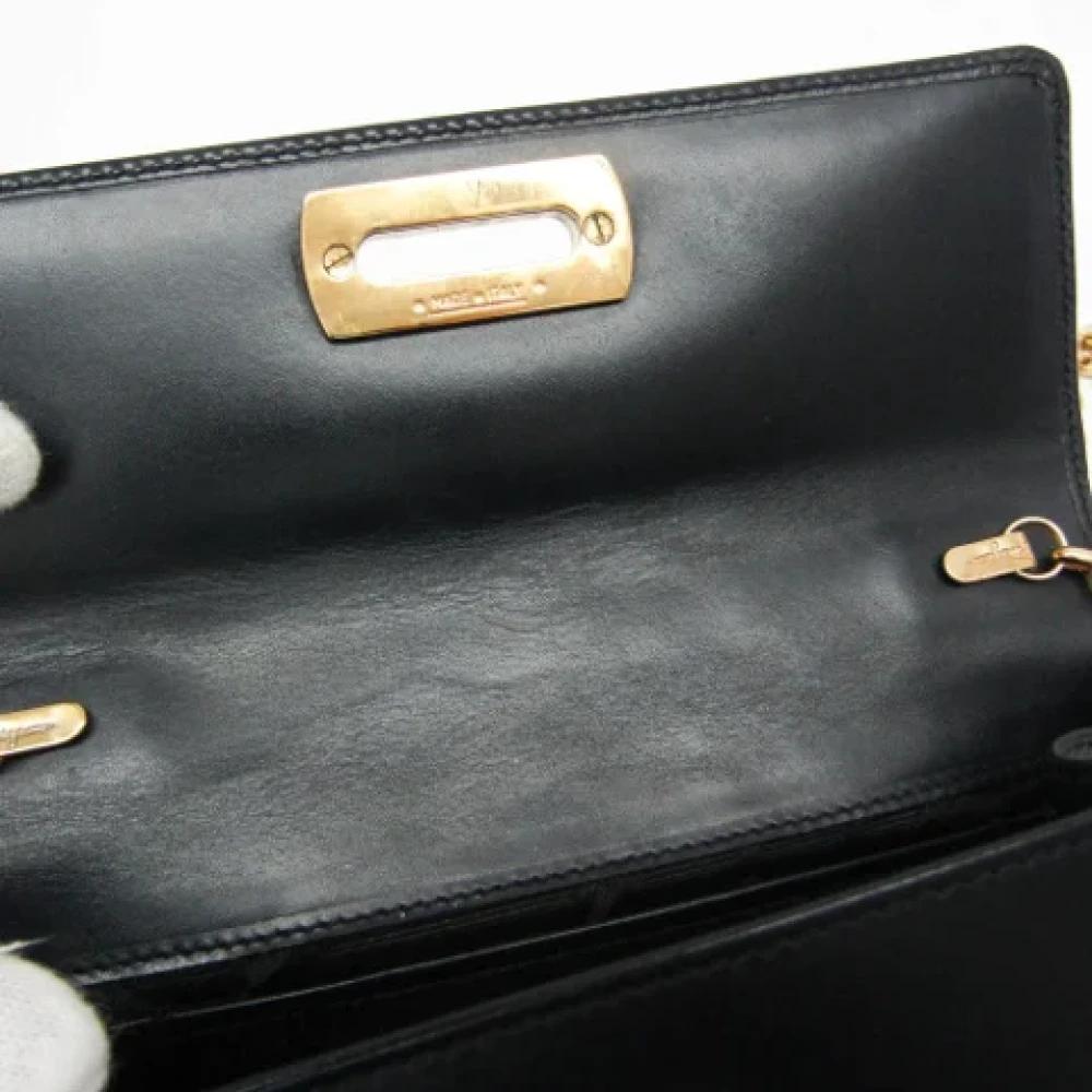Salvatore Ferragamo Pre-owned Leather shoulder-bags Black Dames