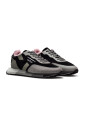 baskets-en-cuir-noir-et-argent