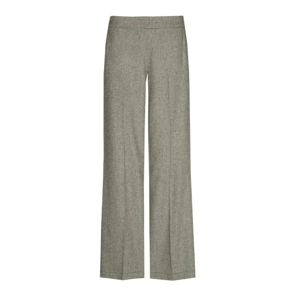 Marie Méro Groene Melange Wijde Broek Green Dames