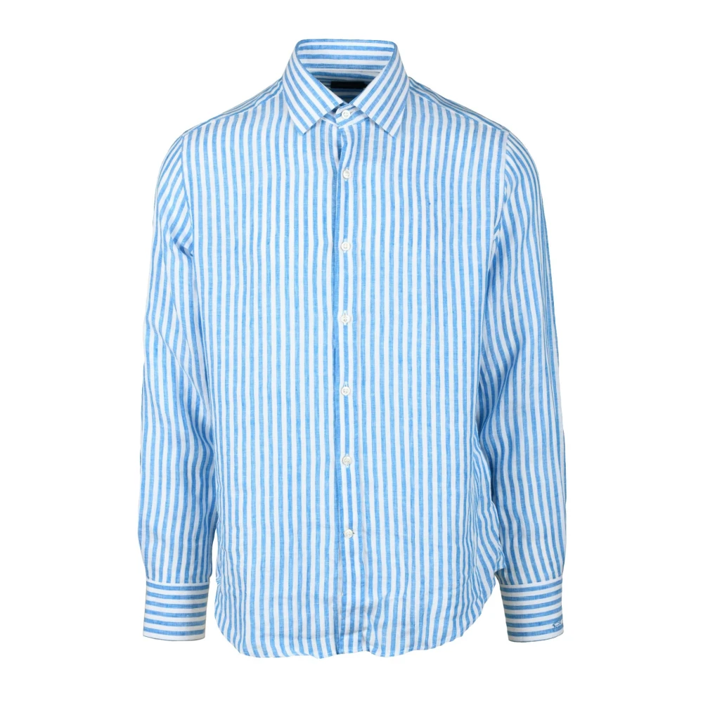 PAUL & SHARK Linnen overhemd met unieke stijl Blue Heren