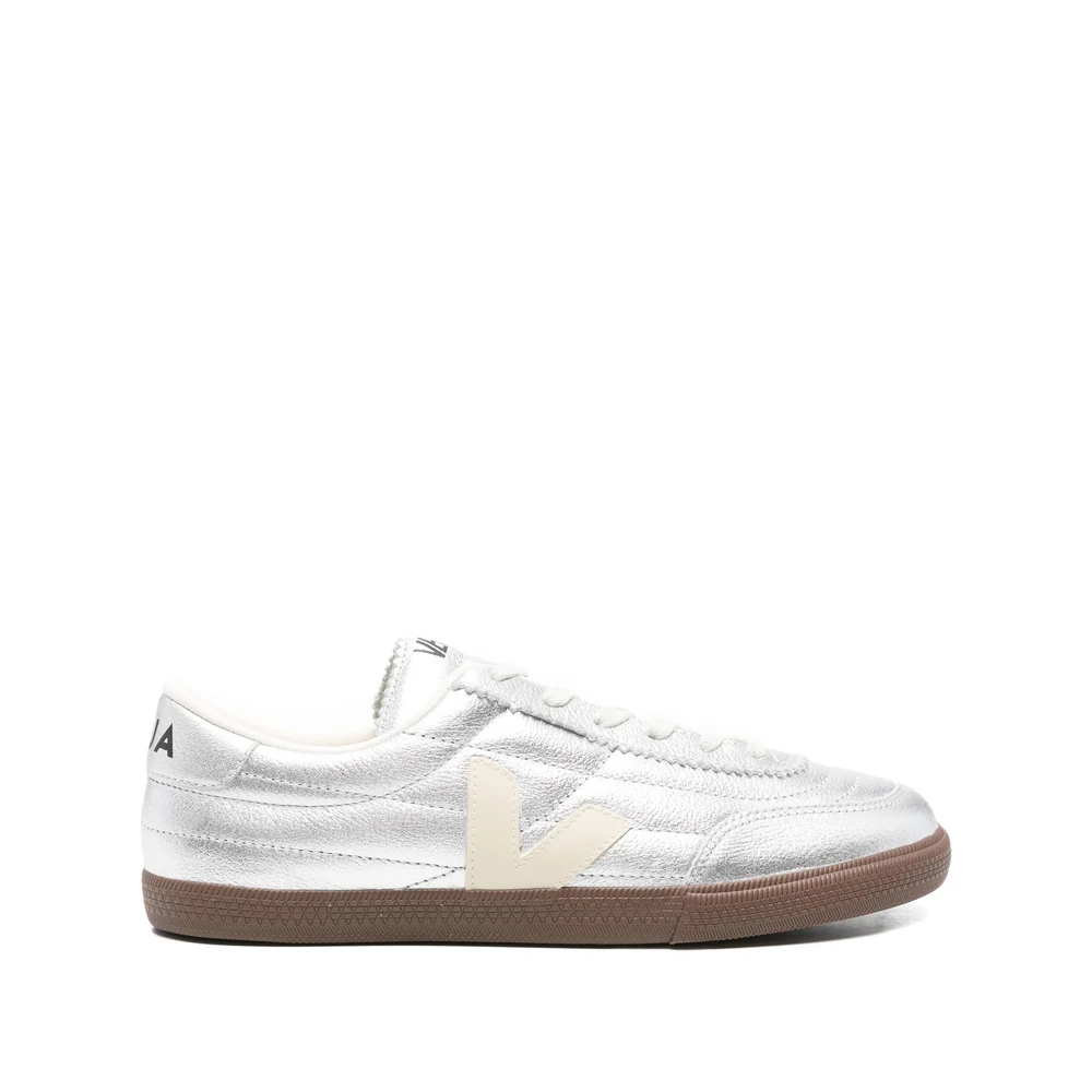 Veja -tone Logo Sneakers Veters Panelen Dames Schoenen Grijs