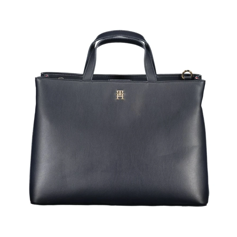 Tommy Hilfiger Blauwe Polyester Handtas met Verstelbare Band Blue Dames