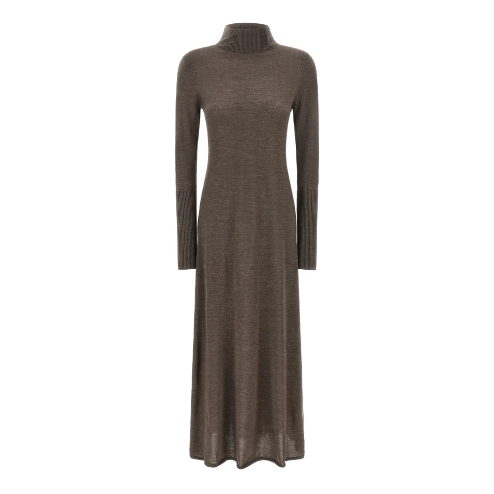 Pinko Vestido Largo De Cuello Alto Dresses Mujer Marrón S