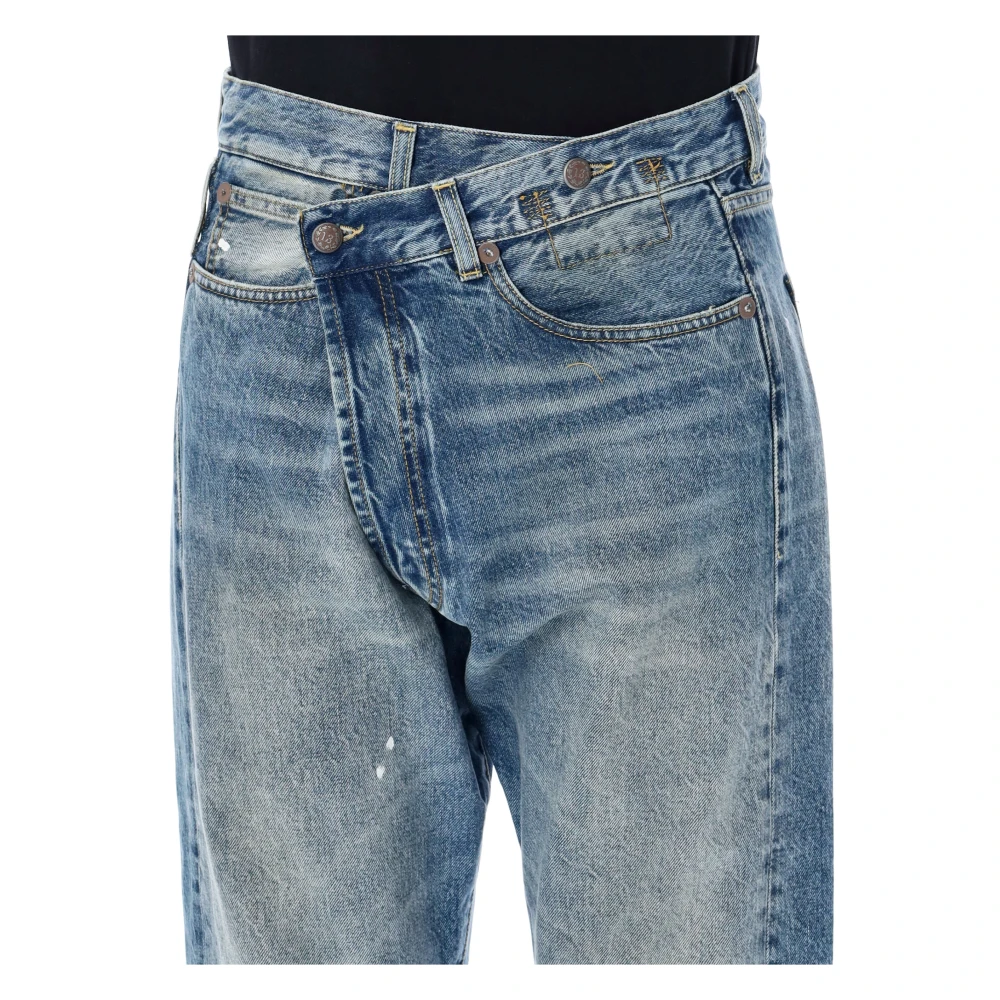 R13 Blauwe Cross Over Denim Jeans Blue Dames