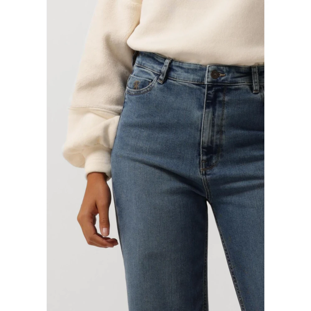 By-Bar Straight Leg Jeans Blauw Blue Dames