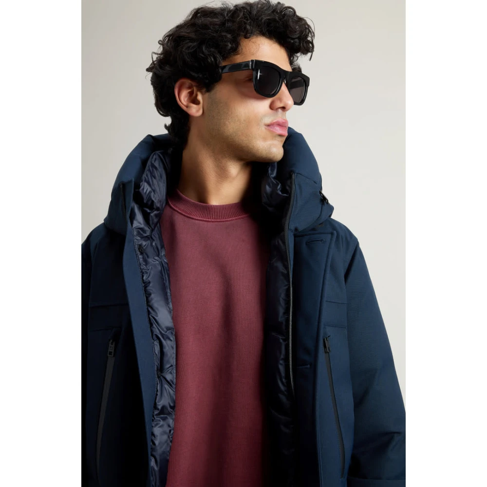 Woolrich Arctic Parka Melton Blue Heren
