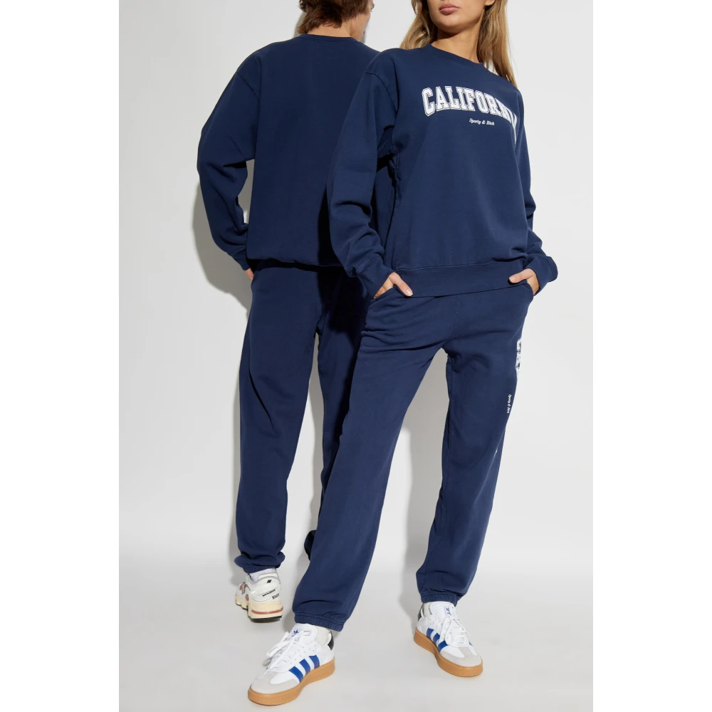 Sporty & Rich Sweatshirt uit de Wall Street collectie Blue Unisex