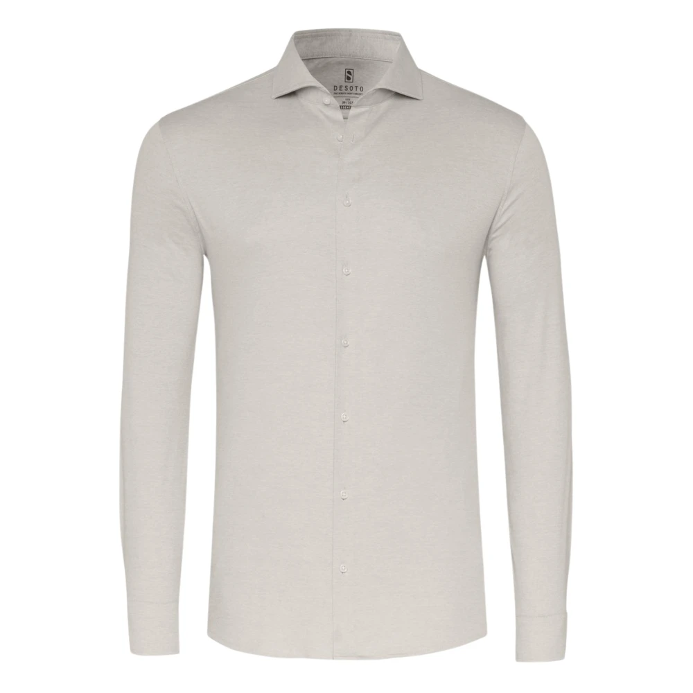 Desoto Lange Mouw Beige Overhemd Beige Heren