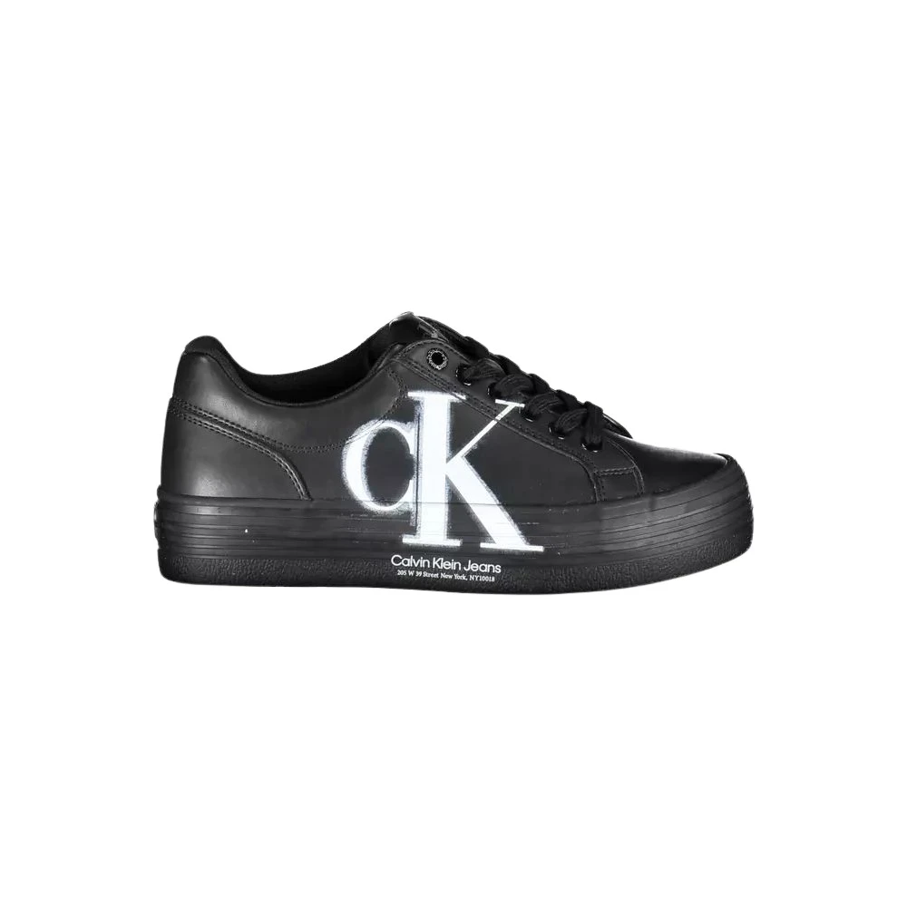 Calvin Klein Men's Black Polyester Sneaker Size 6 Uk