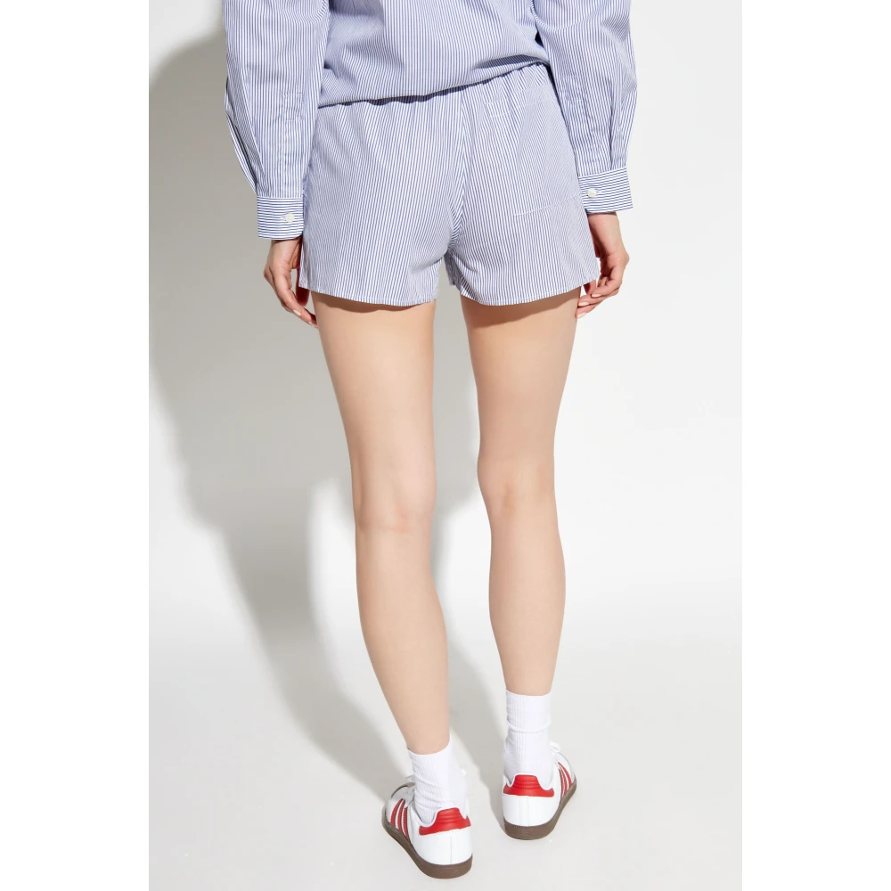 Sporty & Rich Katoenen shorts Blue Unisex