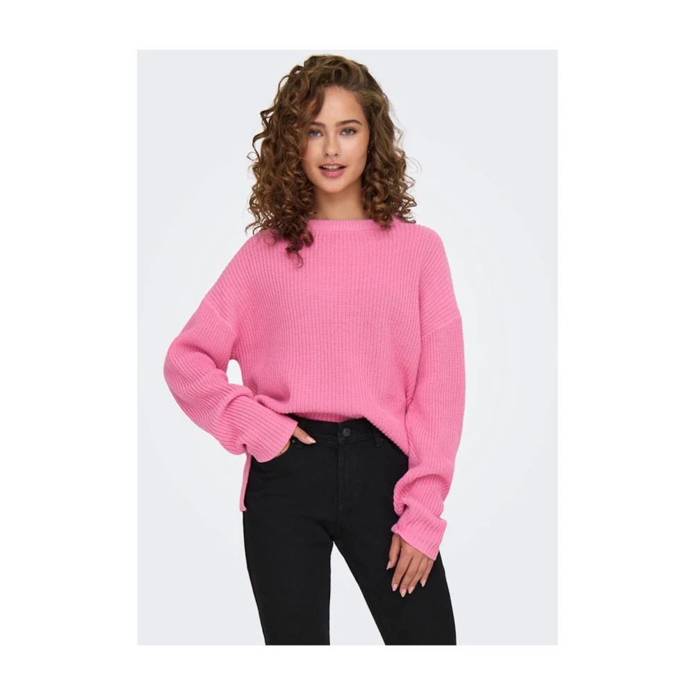 Only Luna Pullover Gebreide Trui Pink Dames