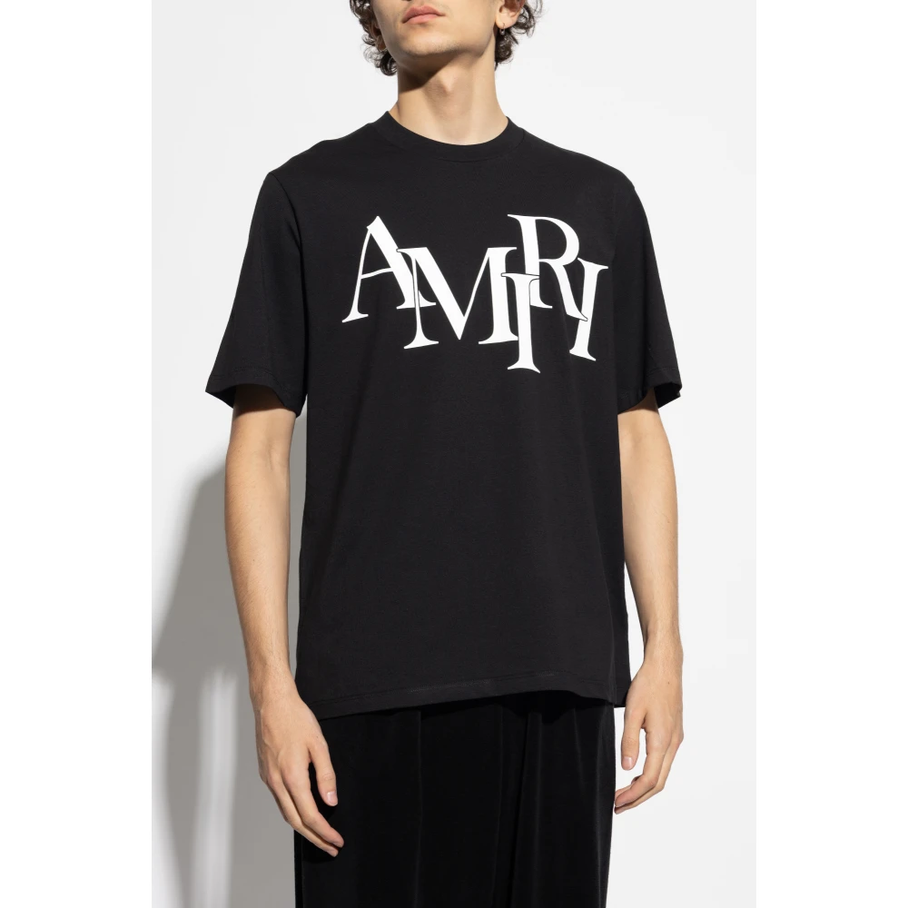 Amiri T-shirt met bedrukt logo Black Heren