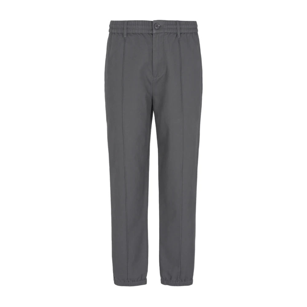 Armani Exchange Grijze Chino`s met Ton-sur-ton Steekwerk Gray Heren