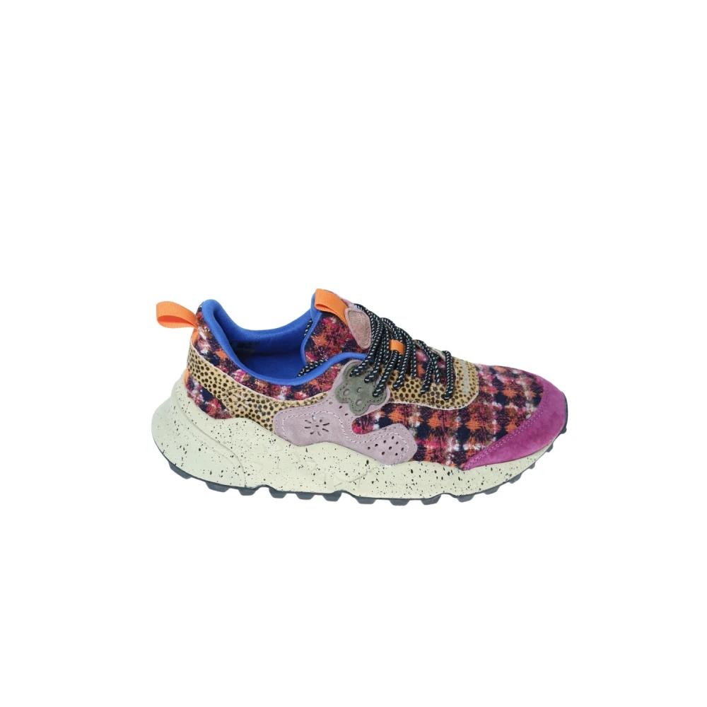 Flower Mountain Wollen Sneaker met Suède Inzetstukken Dames Schoenen Veelkleurig Multicolor