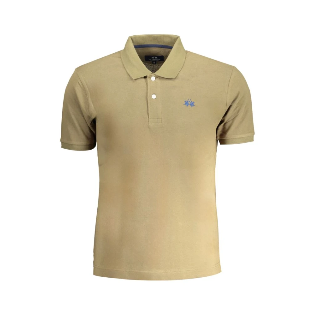 LA MARTINA Groen Katoenen Poloshirt met Borduurwerk Green Heren