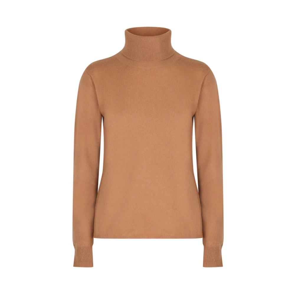 Max Mara Brown Cashmere Turtleneck Jumper Camel - Female - Turtlenecks - L - Knitwear