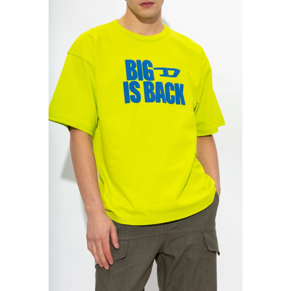 Diesel T-Boxt-Back T-shirt Yellow Heren