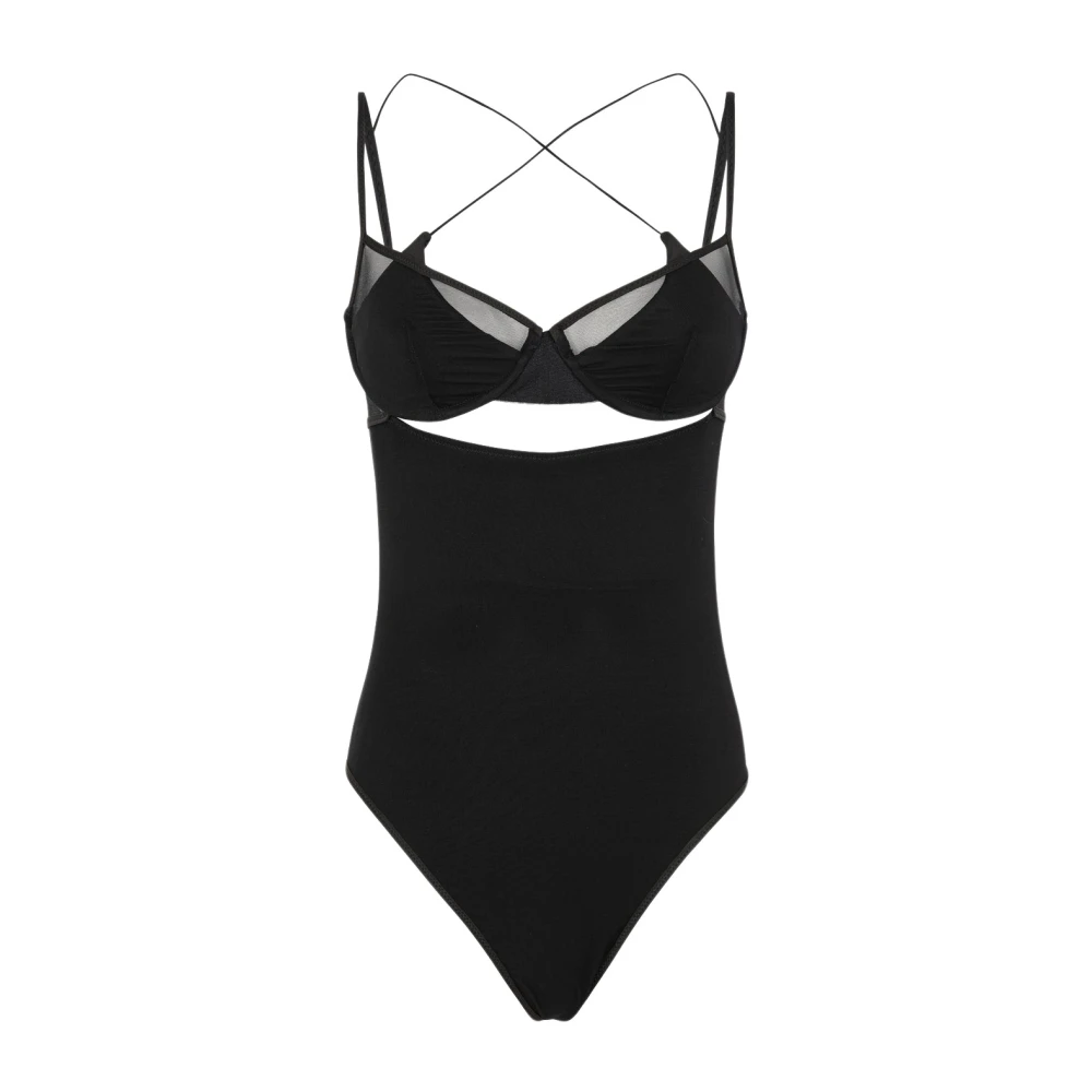 Me-Fui Zwarte Twist Monokini Badpak Black Dames