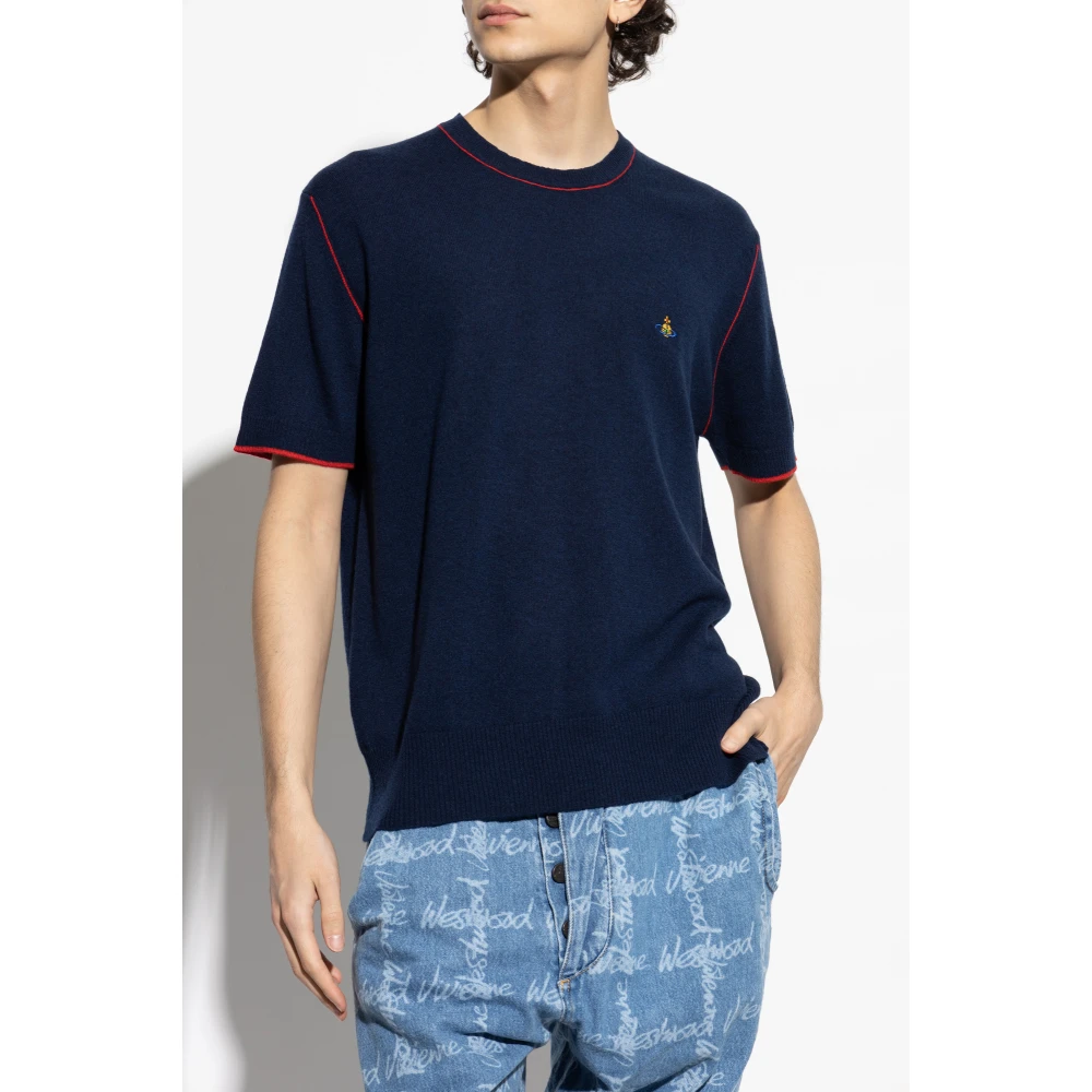 Vivienne Westwood Trui met logo Blue Heren