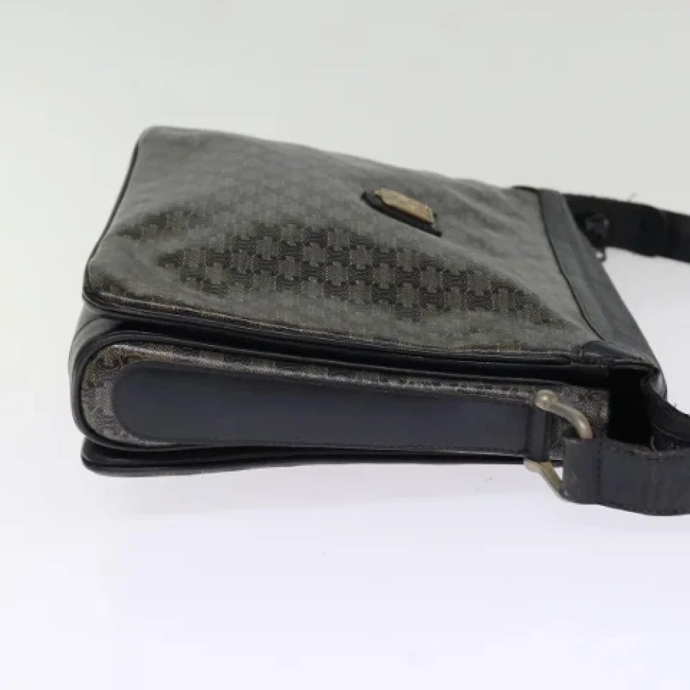 Celine Vintage Pre-owned Canvas shoulder-bags Black Dames