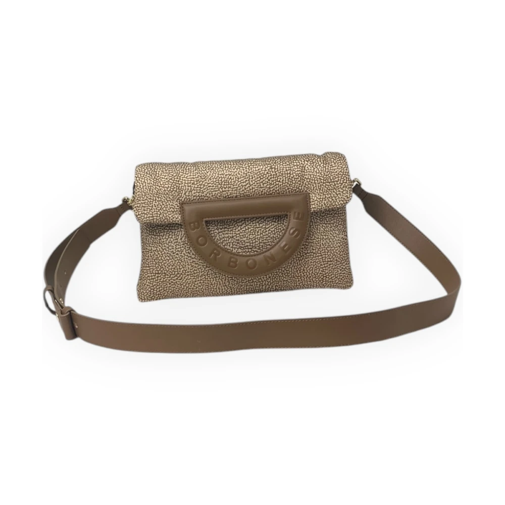 Borbonese Schoudertas met klep Beige Dames