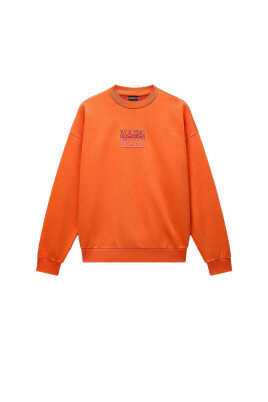 sweatshirt-graphique-decontracte-orange