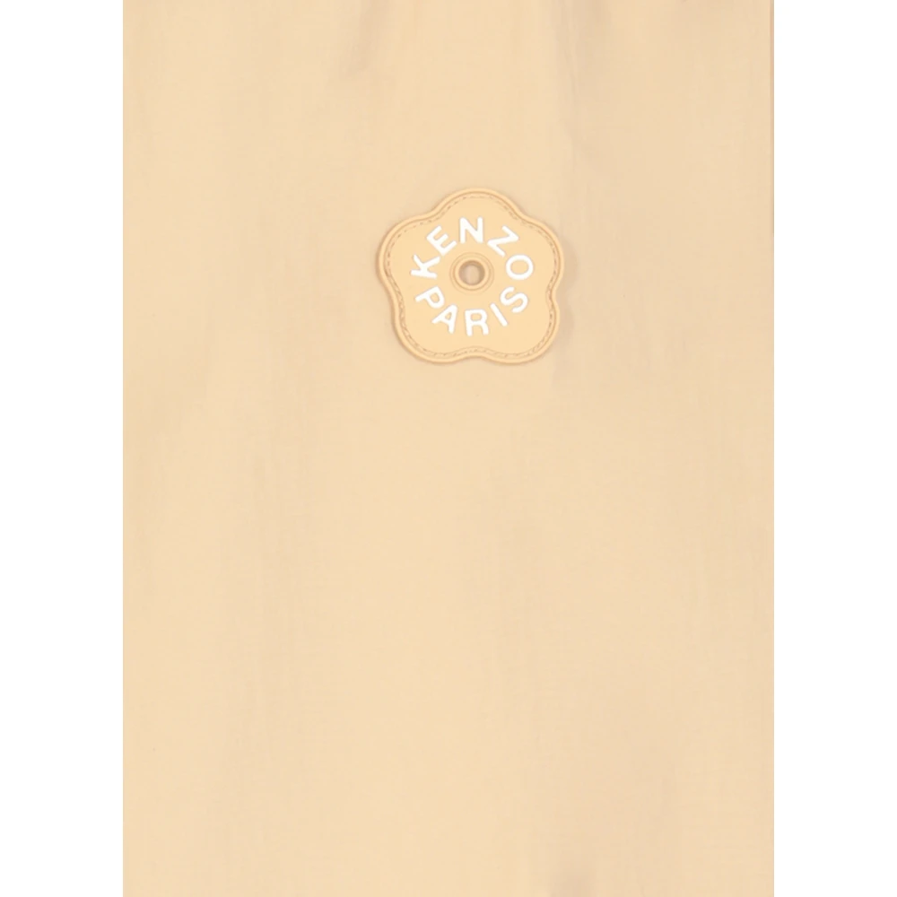Kenzo Beige Waterdichte Stofjas met Capuchon Beige Dames