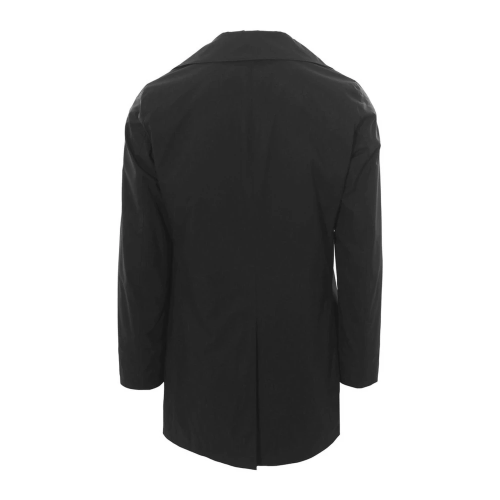 People of Shibuya Zwarte technische trenchcoat met zakken Black Heren