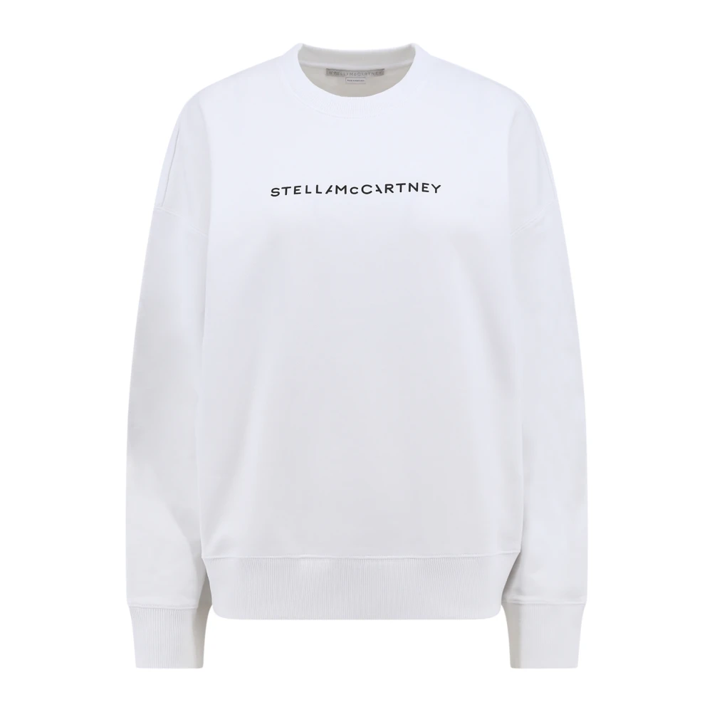 Stella Mccartney Witte Sweatshirt met Logo Print White Dames