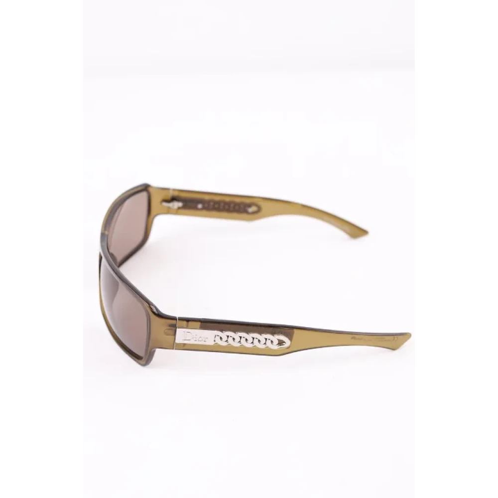 Dior Vintage Pre-owned Fabric sunglasses Brown Dames