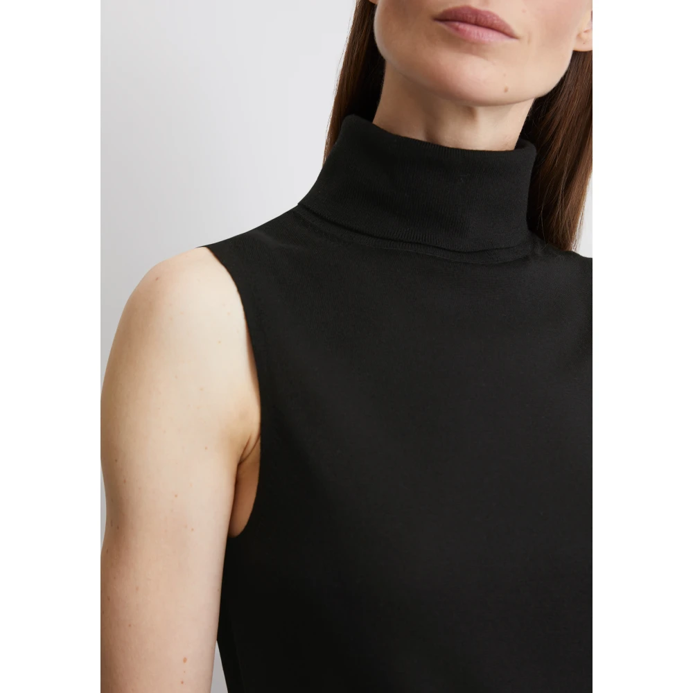 Marc O'Polo Reguliere fijngebreide trui Black Dames
