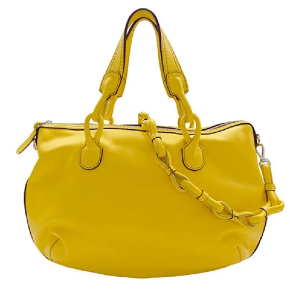 Loewe Pre-owned Leather handbags Yellow Dames