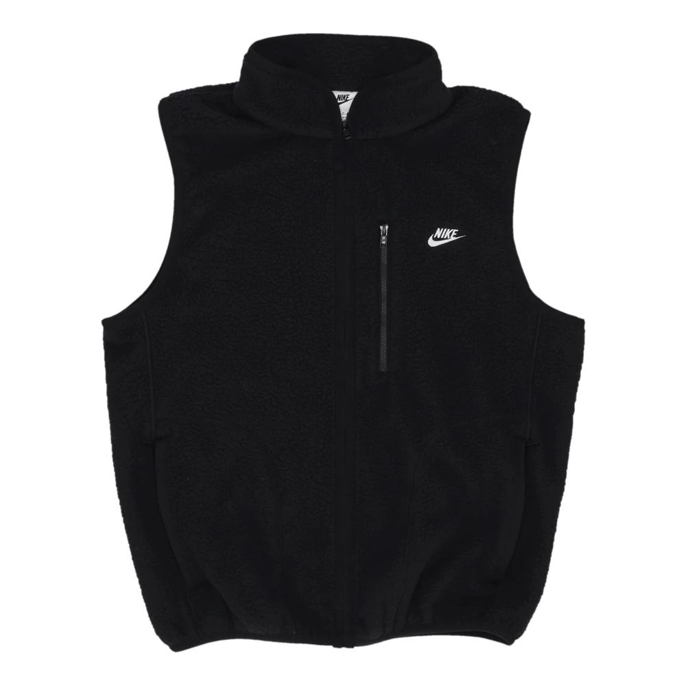 Nike Men's Black Waistcoats, Xs, Sherpa Fabric Club Vest