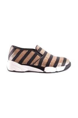 Slip-On Randiga Tyg Sneakers