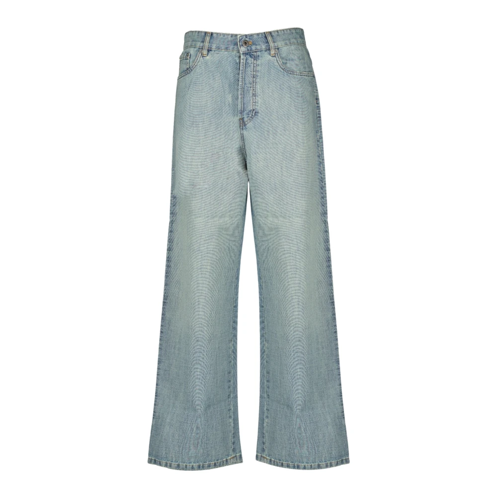 Miu Miu Women's Blue Wide Jeans, W27, Wide Jeans