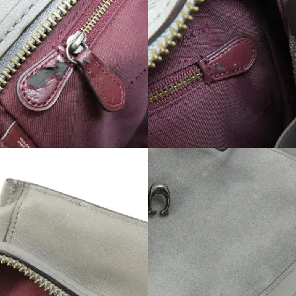 Coach Pre-owned Leather handbags Gray Dames