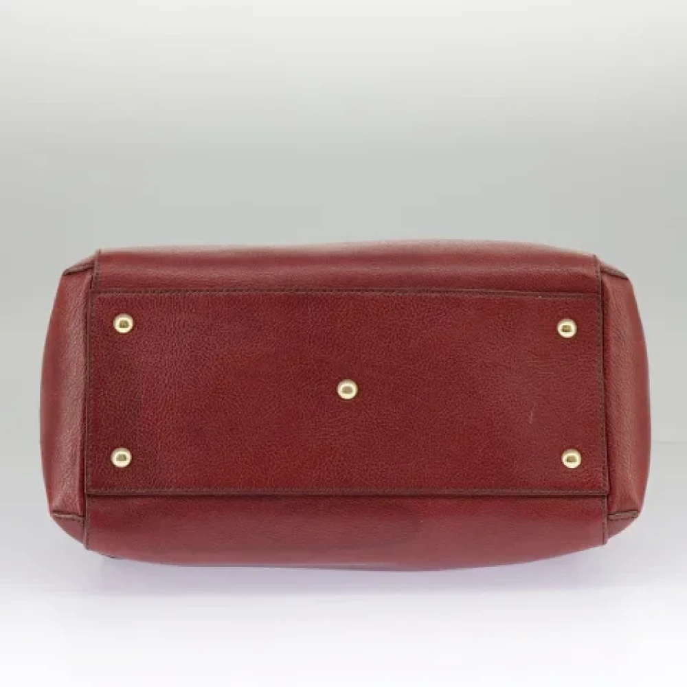 Cartier Vintage Pre-owned Leather handbags Red Dames