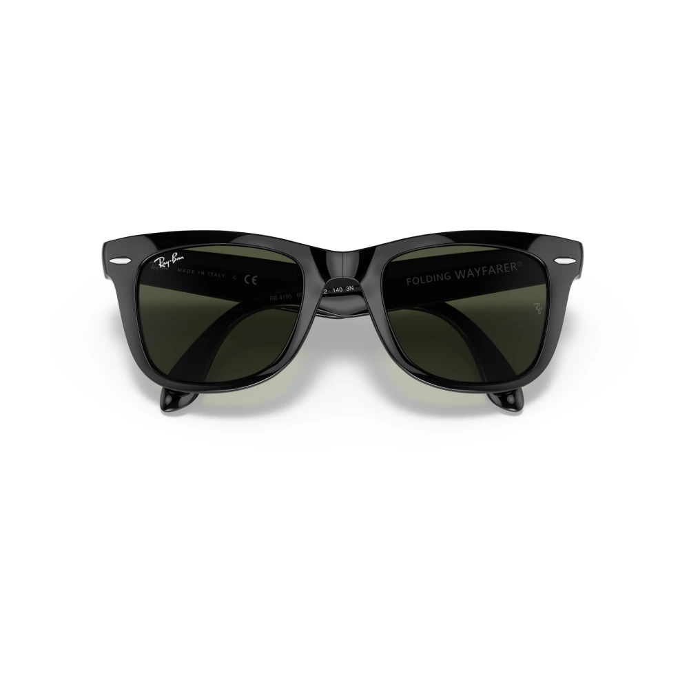 Ray-Ban Unisex Rectangle Black Green Folding Wayfarer 4105 Sunglasses - Image 9