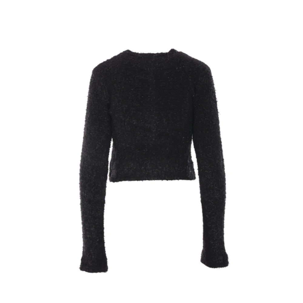 Balenciaga Zwart Tweed Cropped Vest Black Dames