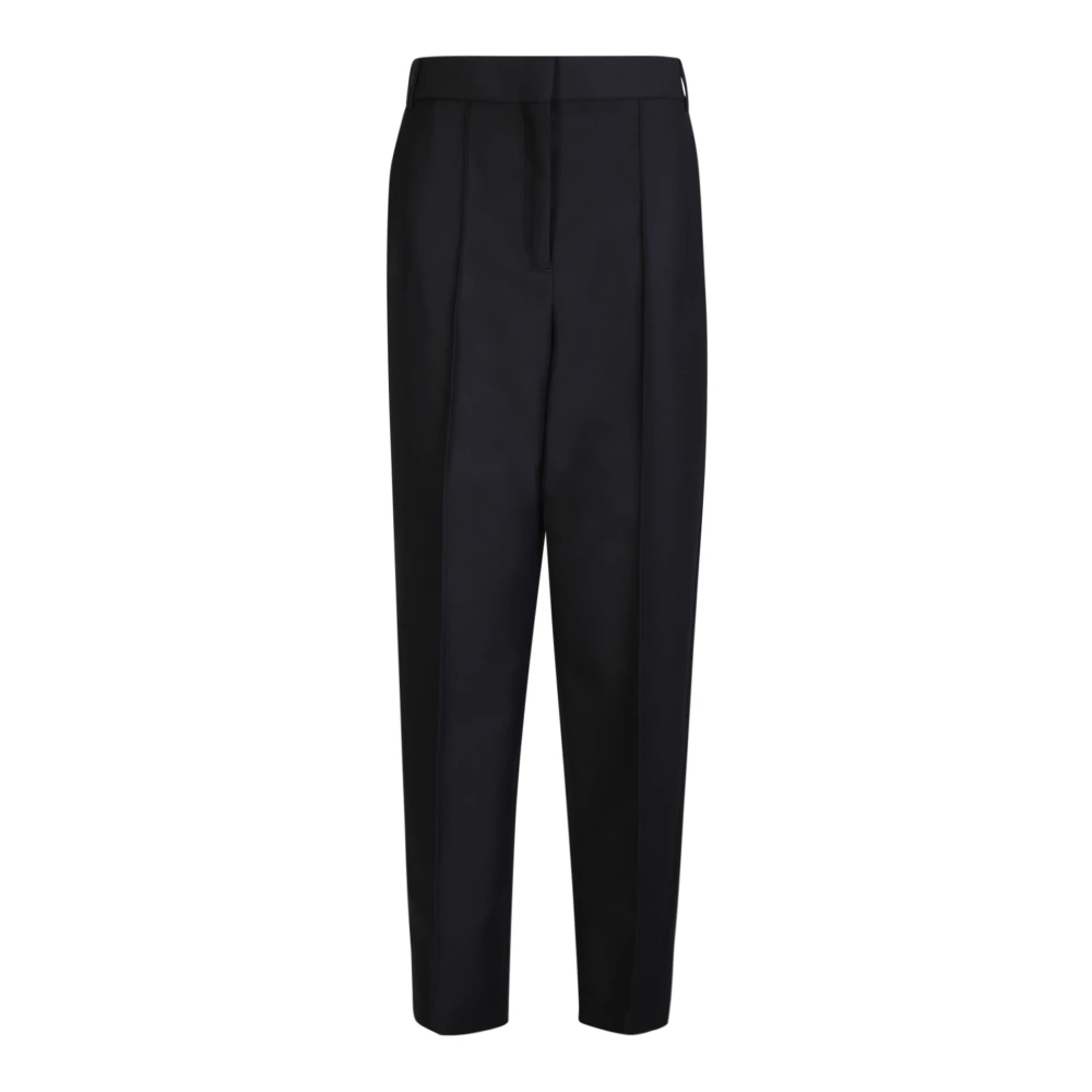 Tory Burch Women's Black High-Waist Wool Trousers
