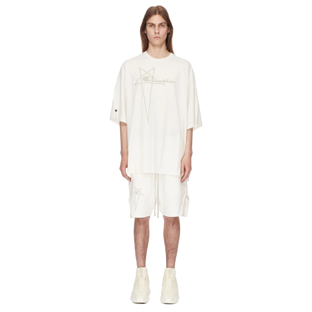 Rick Owens Beveled Shorts White Heren