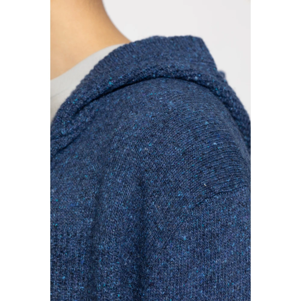 Stone Island Cardigan met logo Blue Heren