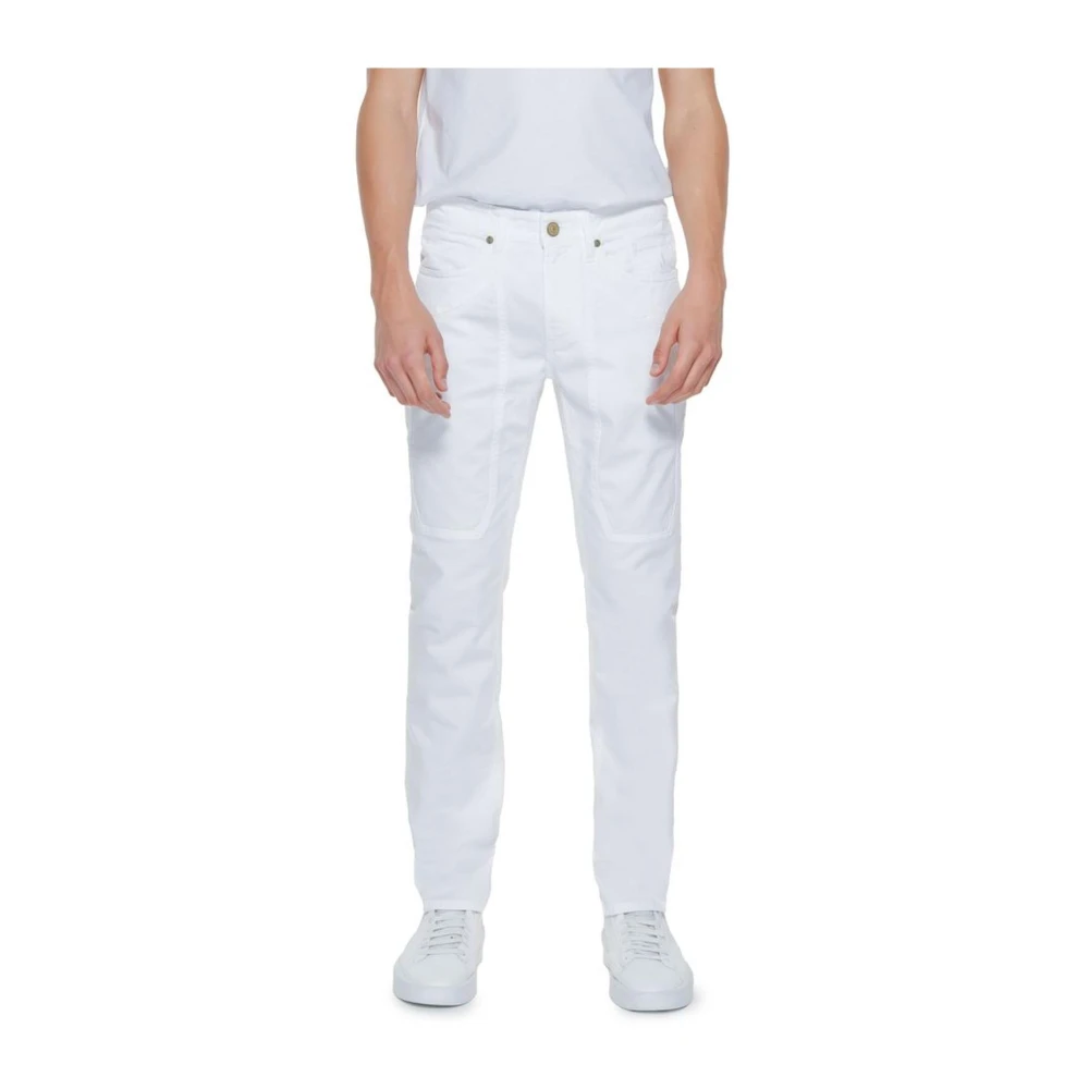 Jeckerson Slim Fit Katoenen Broeken Collectie White Heren